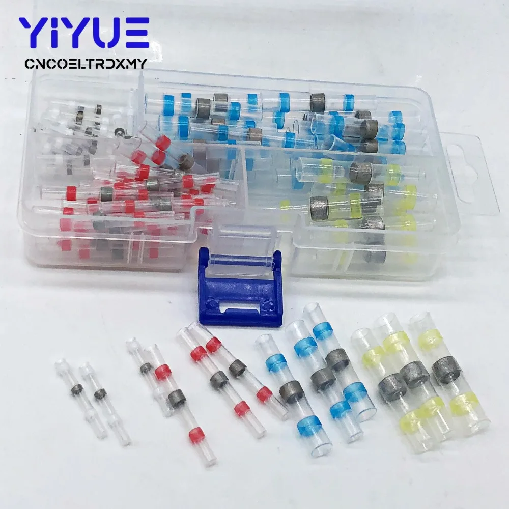 100PCS Waterproof Solder Seal Heat Shrink Butt Connectors Soldering