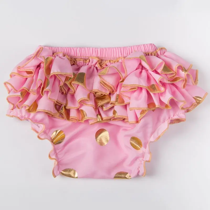 pink Baby Girls Bloomers Diaper Cover,Gold Polka Dot Baby Bloomer,cake