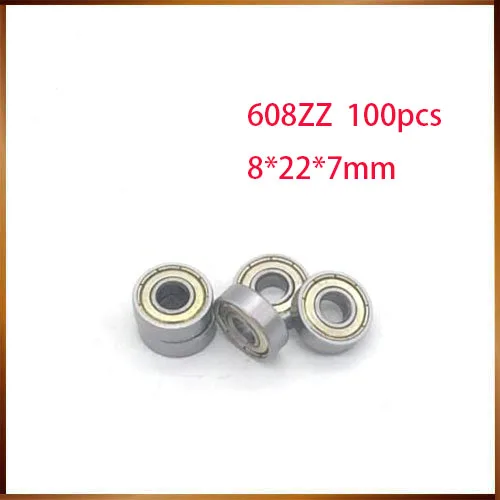 608zz abec 100 шт. 608z 8x22x7 мм подшипник фотокарбоновая миниатюрная 608 Zz длинная доска 608-2z