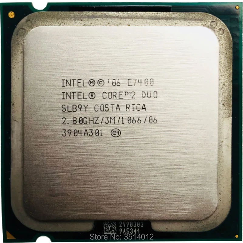 Intel Core 2 Duo E7400 2.8 GHz Dual Core CPU Processor 65W 3M 1066 LGA ...