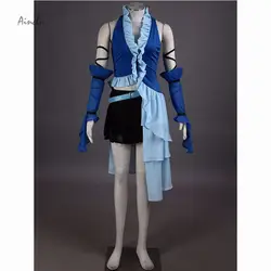 Ainclu Бесплатная доставка Новый Final Fantasy оборками сетки PU косплэй бренд PU сетчатые костюмы