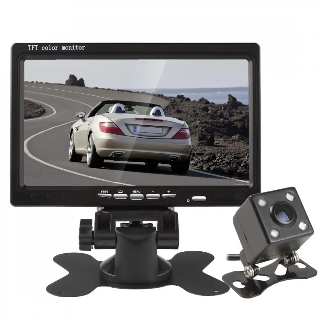 7 Inch TFT LCD Color 2 Video Input Car Rear View Headrest Monitor with