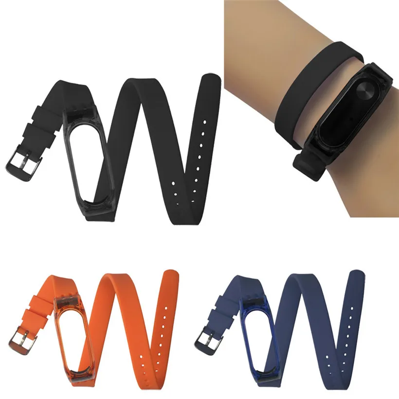 

Wristband For Xiaomi Mi Band 2 Fashion 43cm Silicon Soft Sport StrapReplacement drop shipping 0912 free shipping