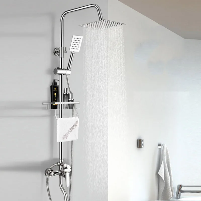 

Bathroom Shower Set Rain Shower Head Bath Shower Mixer with Hand Shower cold and