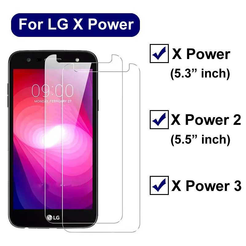 2 шт. Защитное стекло для lg x power 2 3 xpower xpower2 xpower3 power2 power3 gl закалённое Защитное стекло для экрана Защитная пленка glx