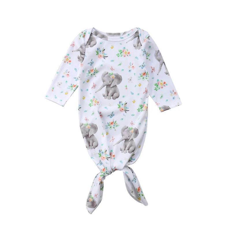 Новое платье с цветочным узором для новорожденных девочек слон Одеяло спальный мешок пеленать Обёрточная бумага наряды