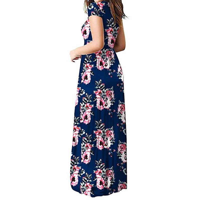 Prairie, шикарное длинное платье, больше размера, Пляжное, цветочный принт, лето, женское макси платье, свободное, повседневное, 2XL размера плюс, платье Sundres GV690