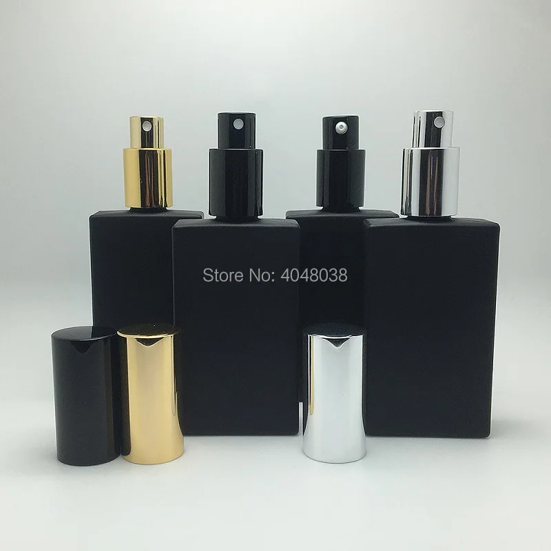 

50ml Black Glass Perfume Bottle Glass Cosmetic Spray Container Superior Quality Lotion Pump Packing Bottles 2pcs/5pcs