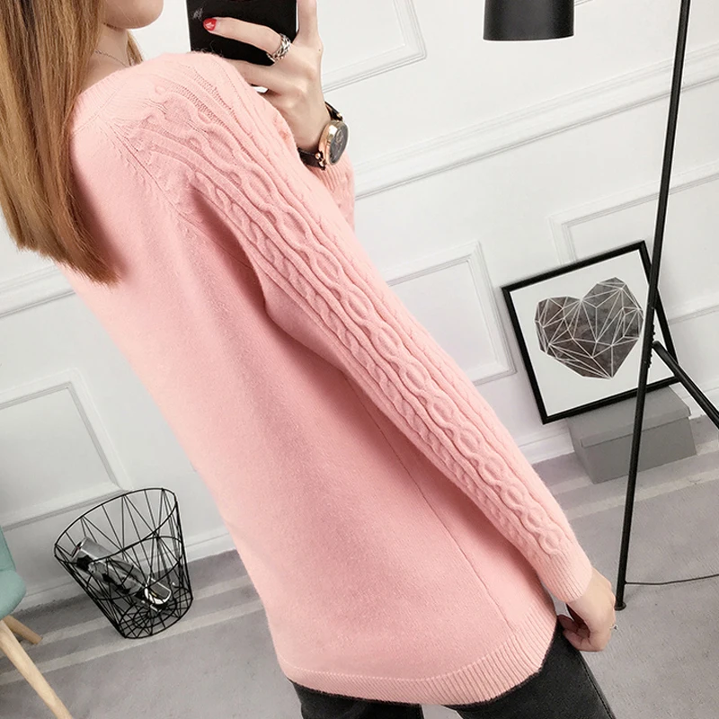 TIGENA 2018 Autumn Winter Women Sweaters And Pullovers Female Long Sleeve Tricot Jumper Women Knitted Tops Pull Femme TIGENA 2018 Autumn Winter Women Sweaters And Pullovers Female Long Sleeve Tricot Jumper Women Knitted Tops Pull Femme