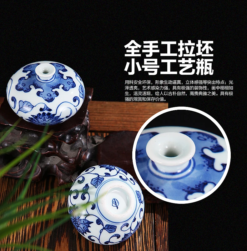 Siu Hong Jingdezhen керамика исследование классический китайский стиль украшения фарфоровая мини ваза с ораментами