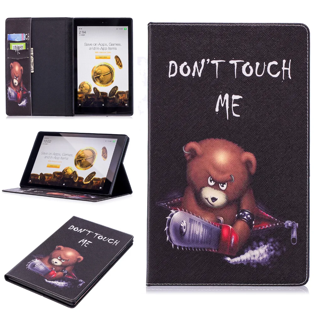 For Amazon Kindle Fire HD 10 2017 2015 Generation Tablet Bag Case Print