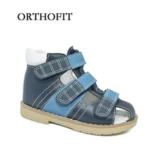 Российского рынка Лидер продаж черный AND BLUE мальчиков ортопедические Shoes закрытым Toe Натуральная кожа s and als для мальчиков