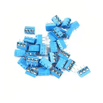 

50pcs KF-301-3P 5.08mm pitch 3 Pin Screw Terminal Connector KF301 Blue