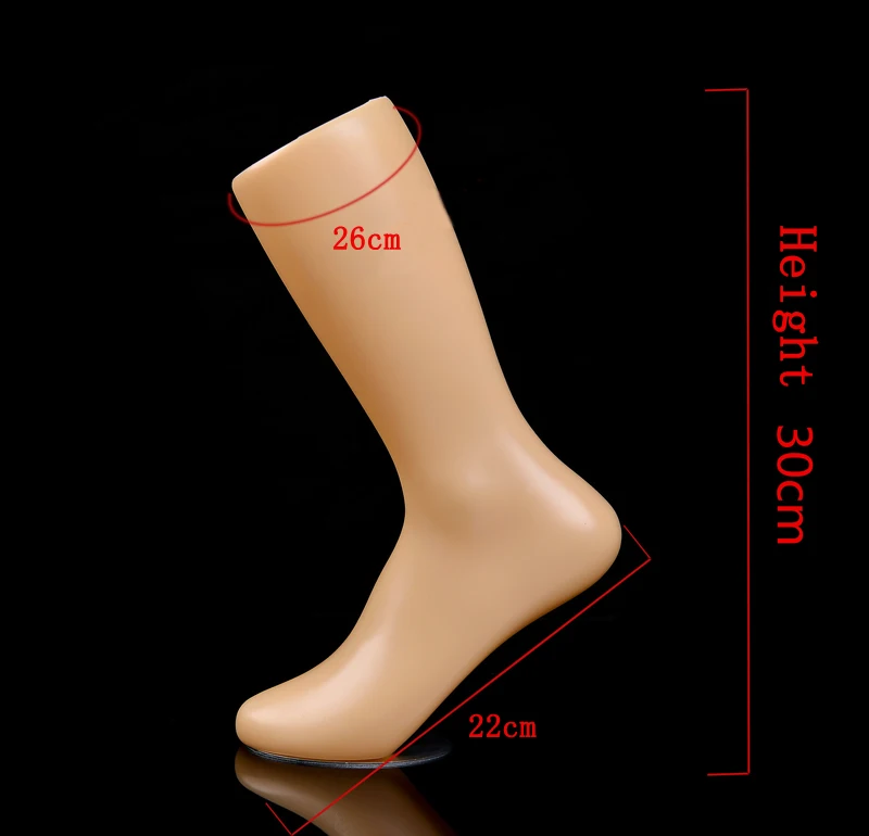 

1Pcs Skin Color Left Mannequin Foot For Shop Window Display Socks Feet Mannequin Mold With Magnet Bottom 30*22CM