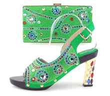 Heißer Künstler Neue Ankunft Italienisches Design Schuhe Und Abendtasche Set mode Hohe Qualität Slipper Schuhe Und Tasche Set Für Party TH16-43