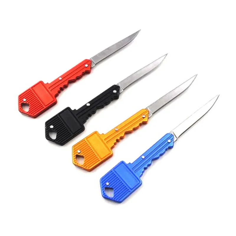 Keyring Ring Mini Key Knife Multi Fruit Blade Keychain Fold Pocket Box Package Camp Peeler Outdoor Letter Open peeling Survive