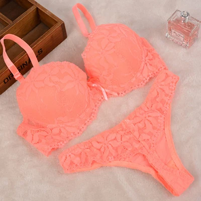 bra and brief sets [Cheap]New 2016 Lace Embroidery Bra Set Women Plus Size Push Up Underwear Set Bra and Panty Set 32 34 36 38 ABC Cup For Female cotton bra and panty sets Bra & Brief Sets