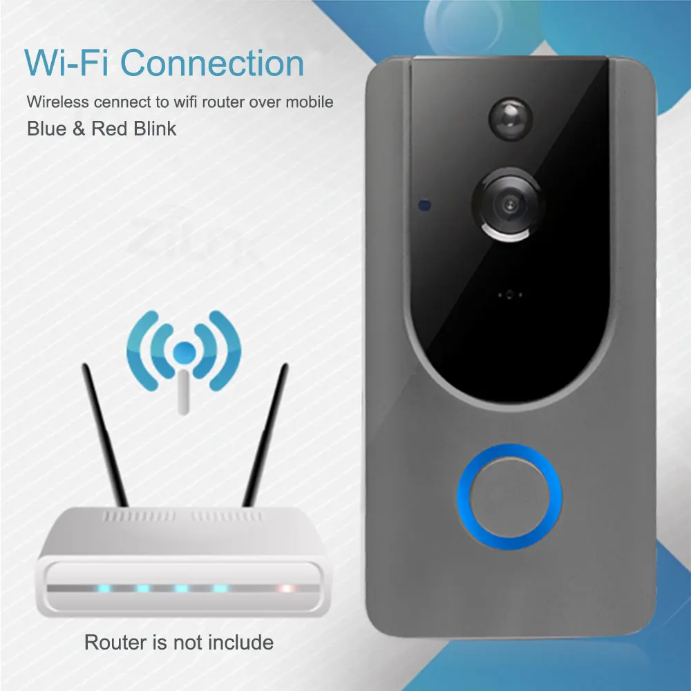 Видео дверной звонок 720P IP безопасности домофон беспроводной wifi дверной Звонок камера обнаружения движения сигнализация аудио разговор Водонепроницаемый SD карта