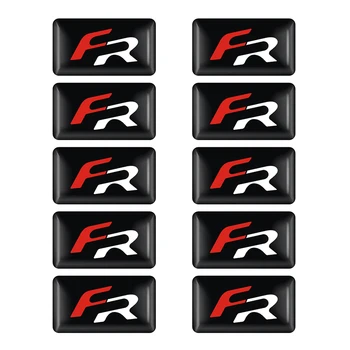 

10pcs Car styling Small decoration Stickers for SEAT Ibiza Toledo Arosa Alhambra Exeo FR Supercopa Mii Cordoba Cupra Accessories