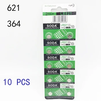 

10 Pcs 621 Watch Battery AG1 LR621 sr621sw 364A 1.5V LR60 Alkaline Button Cell Battery For Watch Electronic Calculator