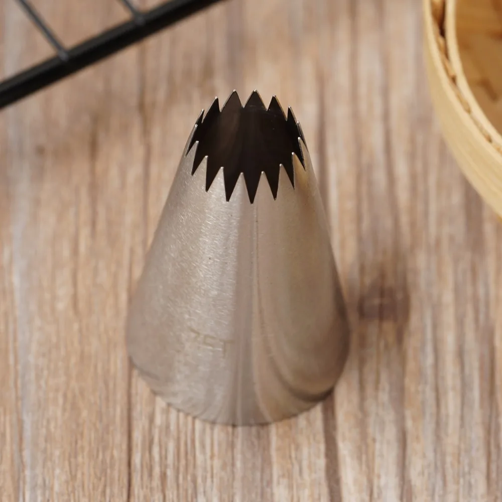 

#7FT Large Size Piping Nozzle Cake Decorating Pastry Open Star Icing Tips Bakeware Kitchen Cookies Tools Stainless Steel