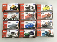 Takara tomy tomica disney pixar carros xerife/rei/flo/sally/pintainho hicks/mater/doc hudson metal diecast carro de brinquedo novo
