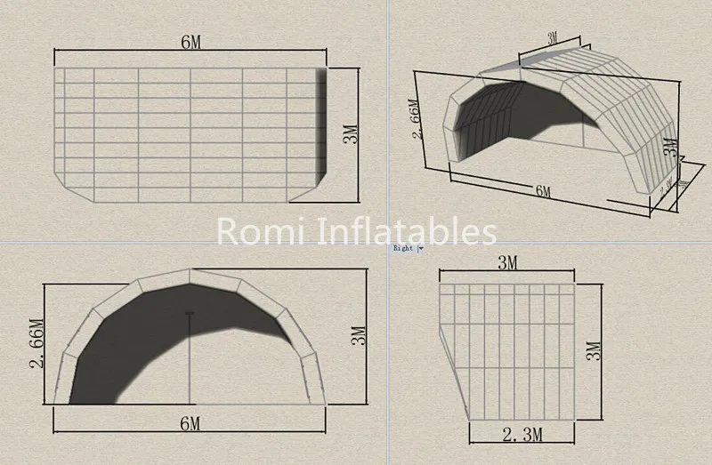 Free shipping small inflatable stage cover tent Inflatable advertising tent outdoor events inflatable tent 3