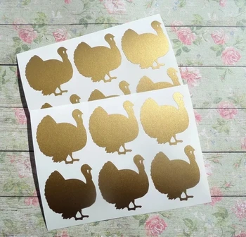 

personalize Turkey thanksgiving party invitation seal stickers, halloween wall decals removable wallpaper, farm stickers