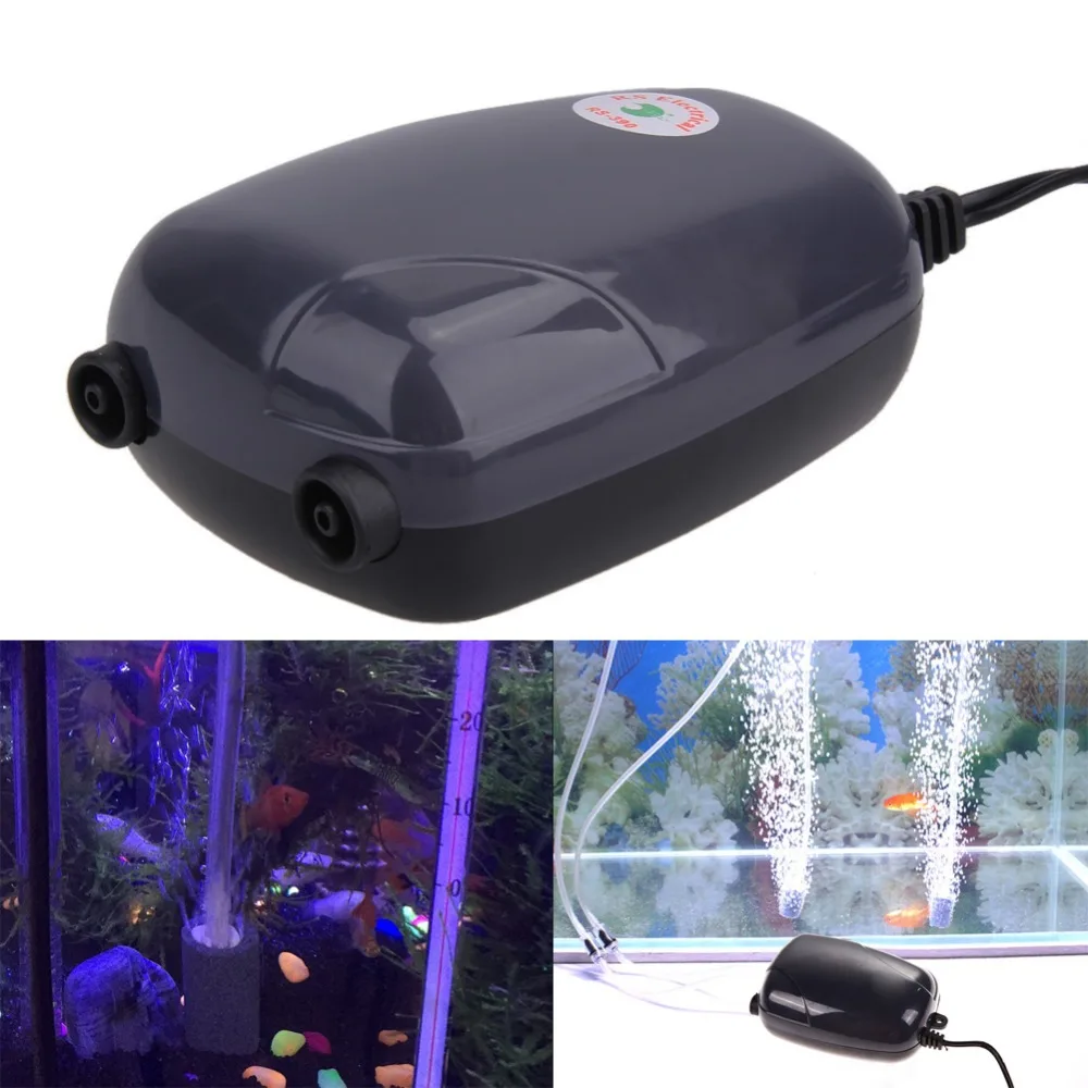 Hot Sale 2 Air Bubble Disk Stone Aerator Aquarium Fish Tank Pond Pump