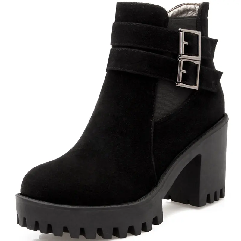 

New Fashion Zipper Buckle Shoes Women Short Bootie Gladiator Fringed Ankle Boots Round Toe Stilettto Sexy High Heels XD110