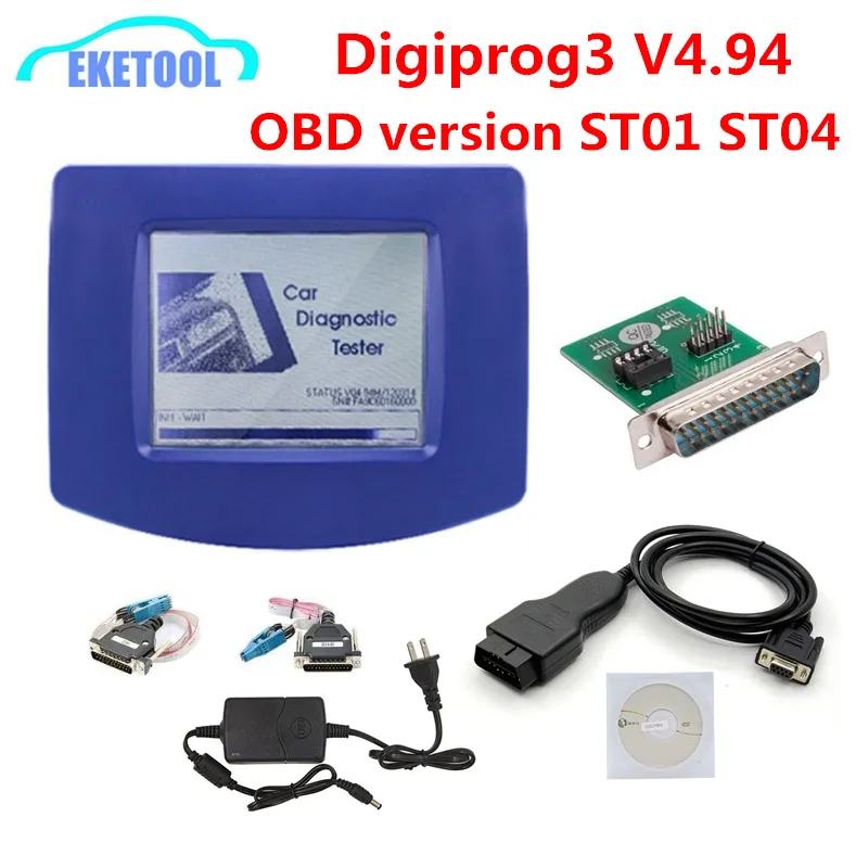 

Digiprog V4.94 OBD Version ST01 ST04 Professional Mileage Correction Original CPU Digiprog3 Multi-Language Digiprog III