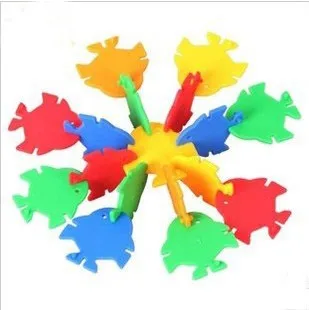 

Kindergarten Supplies Fish Slice Blocks Tropical Fish Blocks Desktop Assembling Snowflake Building Blocks Bagged Toy 500g