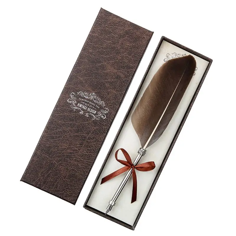 Vintage Quill Dip Goose Feather Pen Fountain Pens Calligraphy Writing