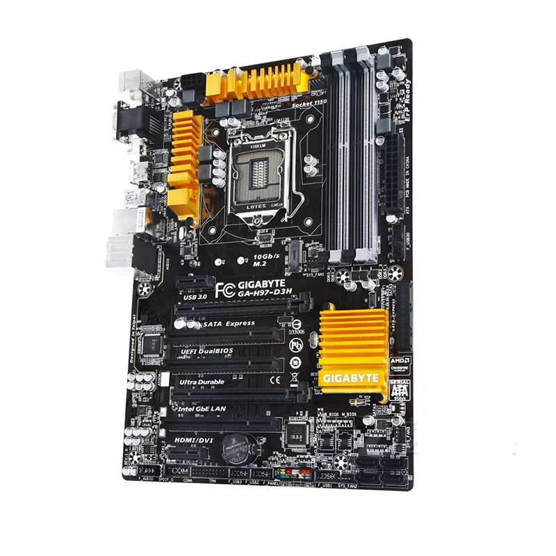 جيجابايت GA-H97-D3H اللوحة ل إنتل H97 DDR3 USB3.0 32 GB H97 D3H سطح اللوحة Systemboard تستخدم الرسومات المتكاملة جيجابايت GA-H97-D3H اللوحة ل إنتل H97 DDR3 USB3.0 32 GB H97 D3H سطح اللوحة Systemboard تستخدم الرسومات المتكاملة