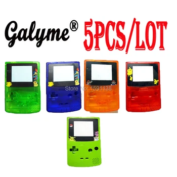 

5pcs/lot Pocket Elf Version Lens Case Fit For GameboyColor GBO DMG GBP Replacement Cover Boy Color Game Console Housing Shell