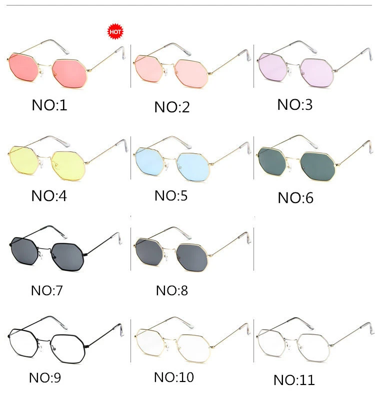 New Hexagonal Sunglasses Women Men classic  glass lenses Brand Designer Vintage Mirror Eyeglasses Oculos De Sol UVB Rays (2)