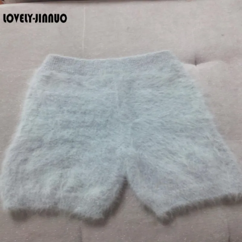 

fashion winter mink cashmere knitted trousers short pants free shipping JN296