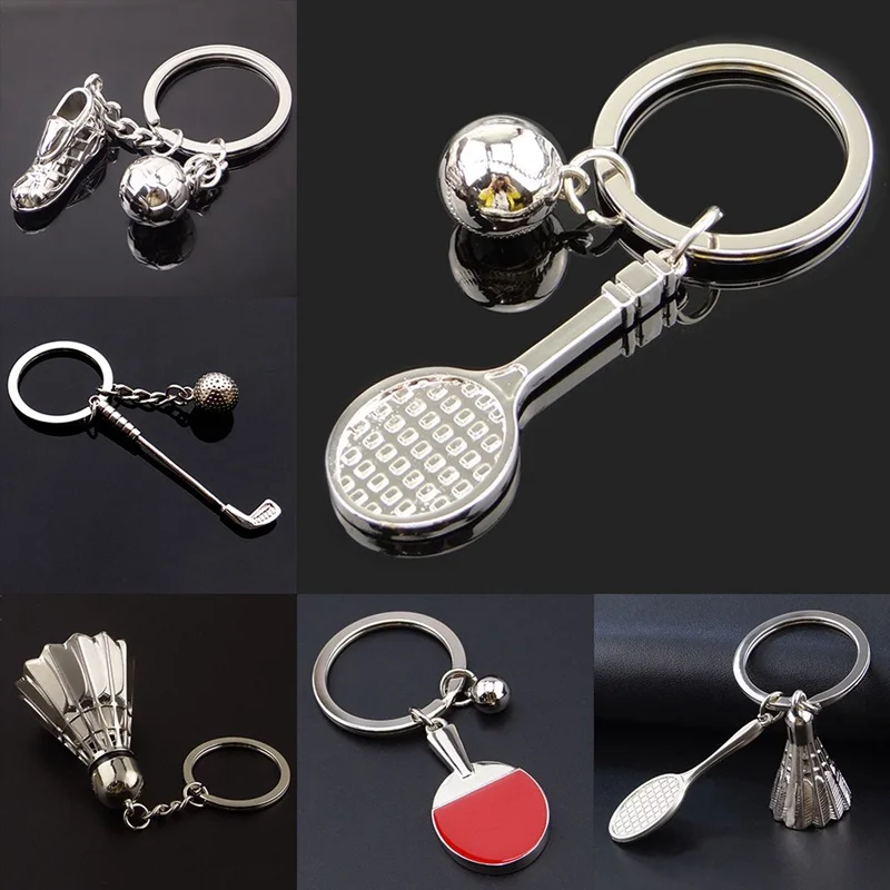 Sport Mini Ping Pong Table Tennis Ball Badminton Bowling Ball Keychain