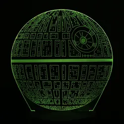 Творческий 3D новинка свет Star Wars Death Star 7 цветов Изменение светодиодные лампы домашний стол украшения Свет Дети игрушка в подарок Фули