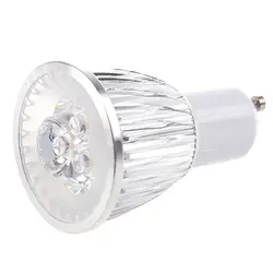 GU10 6W 85-265V Энергосберегающая лампа 3 светодиодный теплый белый