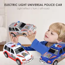 Электрическая Полицейская машина вращающаяся музыка хобби культивировать интерес пластик светодиодный игры специальные эффекты мальчик игрушечная лампа