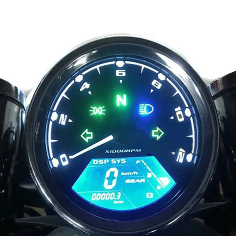 

DOXINGYE For Baboon Motorcycle LCD Instrument 12V Digital Indicator Tachometer Odometer Gauge Speedometer Signal Indicator