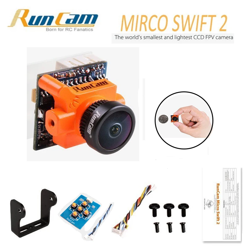 Runcam Micro Swift 2 fpv Camera 600TVL 2 1 2 3MM Lens 1 3 SONY Super