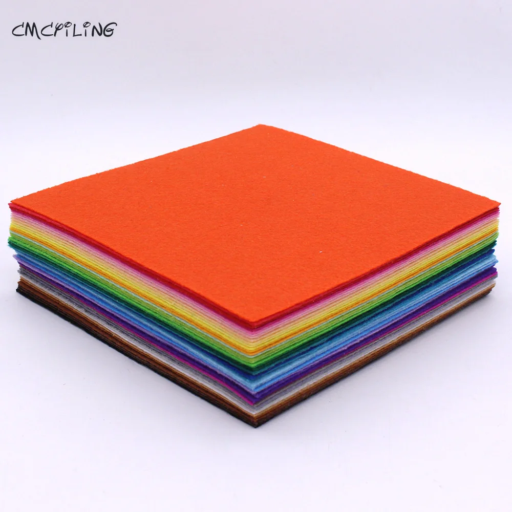 

CMCYILING Square Hard Felt Fabric Polyester Fabrics Cloth Felt Of Home Decoration Bundle for Sewing Dolls & Crafts