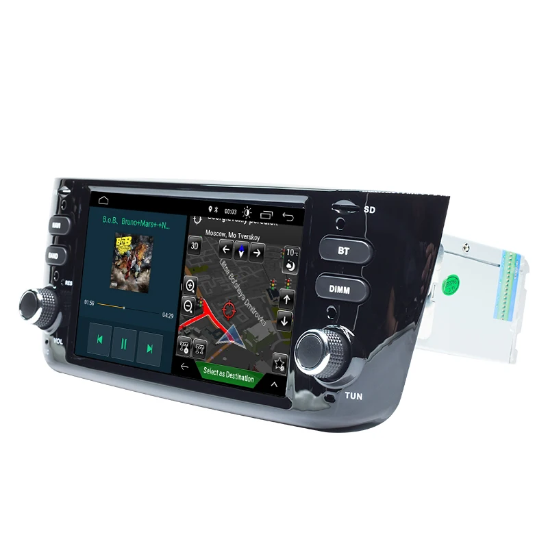 Cheap Xonrich Car Multimedia Player 1 Din Android 9.0 For Fiat/Linea/Punto 2012-2015 GPS DVD Automotivo Radio FM Quad Core DSP USB DVR 4