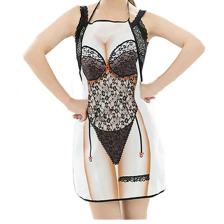 1 Pcs Creative 3D Funny Apron Kitchen Apron Man Women Sexy Aprons Dinner Party Cooking Apron Adult Cuisine Pinafore CWQ001