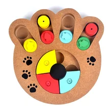 Multifunctional Pet Toys Natural Food Treated Wooden Educational Paw Puzzle Interactive Toy For Puppies Dogs Cats Pets Supplies
