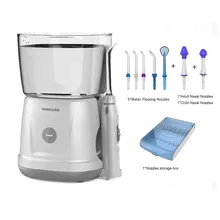 20-160 фунтов/кв. дюйм Плавная Регулировка напряжения Чистый Массаж, 1000 мл ирригатор для полости рта+ 5 наконечников+ коробка для хранения+ 2 носовые насадки