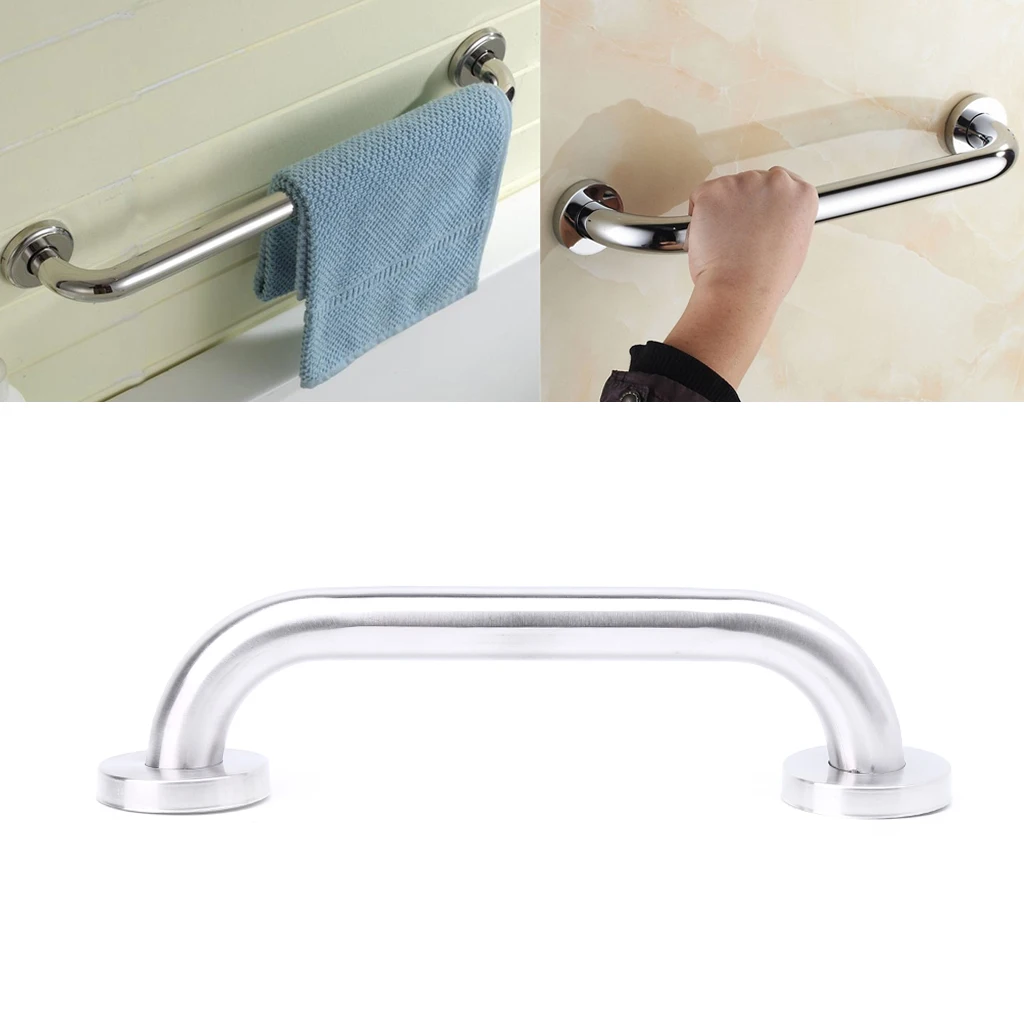 Bathroom Shower Tub Handrail Stainless Steel Safety Toilet Support Rail Grab Bar 25cm Handlein