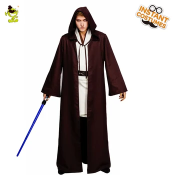 

QLQ Men's Jedi Knight Costume Halloween Party Cosplay Hot Movie Jedi Knight Fancy Dress Imitation Knight Costuems For Adults